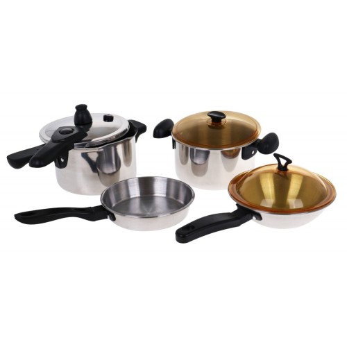 Interaktívna sada na varenie pre deti 3+ Horáky so zvukom a svetlom + Hrnce Príslušenstvo + Hračkové jedlo 32 ks.