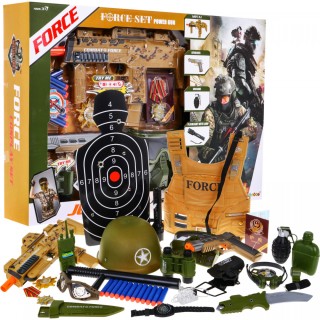 Mega sada Vojaka pre deti 3+ Interaktívne funkcie 24 ks. + Puška + Pištoľ + Prilba + Vesta