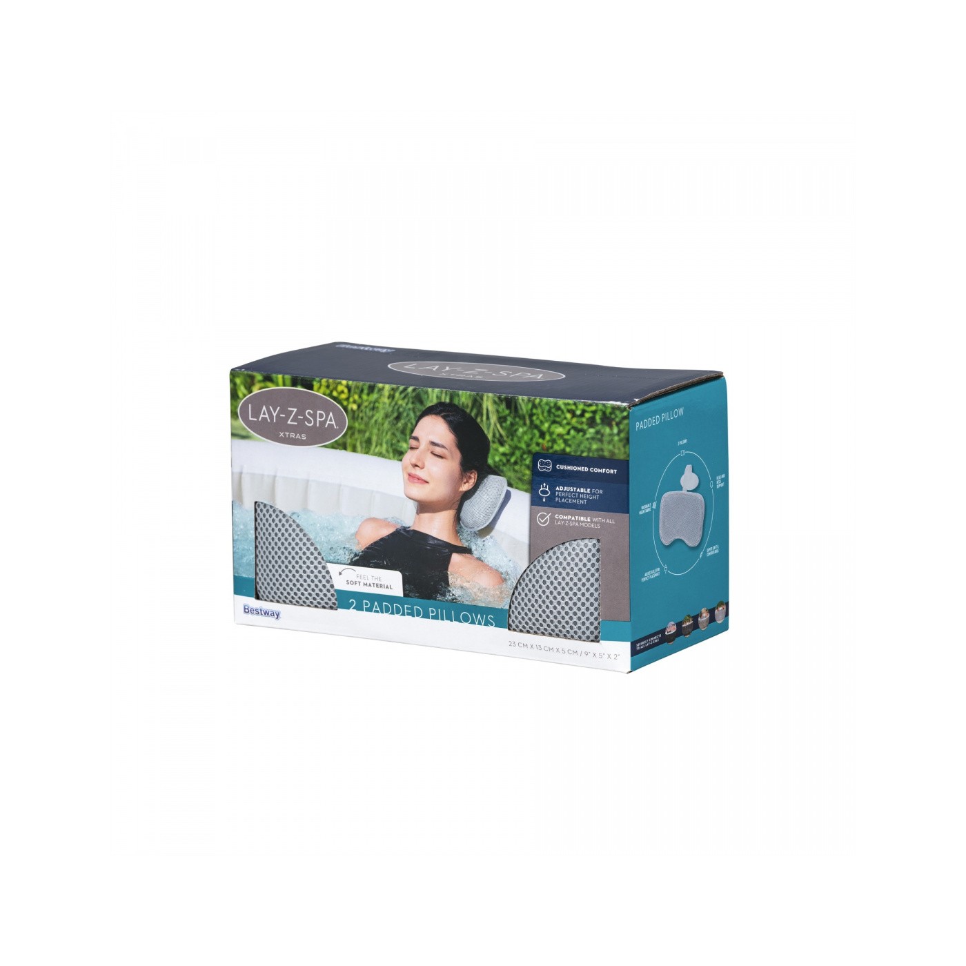 Sada 2 mäkkých Vankúšov pod hlavu do Vírivky Lay-Z-Spa BESTWAY