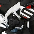 Aprilia Tuono V4 Motorka na batériu pre deti Čierny + Panel MP3 + Pomocné kolieska + Pomalý štart
