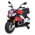 Aprilia Tuono V4 Motorka na batériu pre deti Červený + Panel MP3 + Pomocné kolieska + Pomalý štart