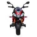 Aprilia Tuono V4 Motorka na batériu pre deti Červený + Panel MP3 + Pomocné kolieska + Pomalý štart