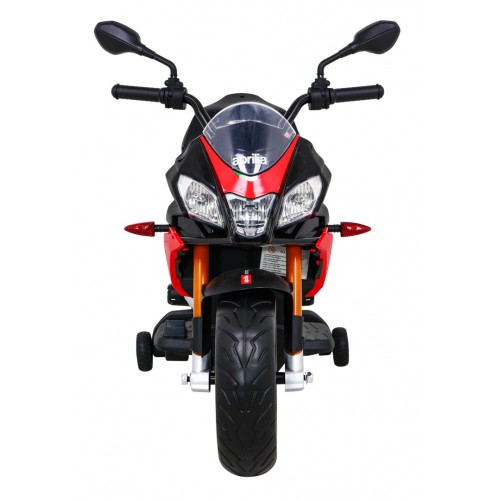 Aprilia Tuono V4 Motorka na batériu pre deti Červený + Panel MP3 + Pomocné kolieska + Pomalý štart