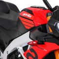Aprilia Tuono V4 Motorka na batériu pre deti Červený + Panel MP3 + Pomocné kolieska + Pomalý štart