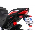 Aprilia Tuono V4 Motorka na batériu pre deti Červený + Panel MP3 + Pomocné kolieska + Pomalý štart