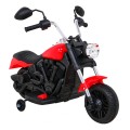 Motorka Chopper V-Max na batériu pre deti Červená + Melódie Klaxon + Svetlo + Pomocné kolesá
