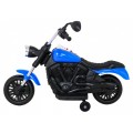Motorka Chopper V-Max na batériu pre deti Modrý + Melódie Klaxon + Svetlo + Pomocné kolesá