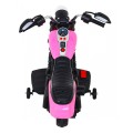Motorka Chopper V-Max na batériu pre deti Ružový + Melódie Klaxon + Svetlo + Pomocné kolesá