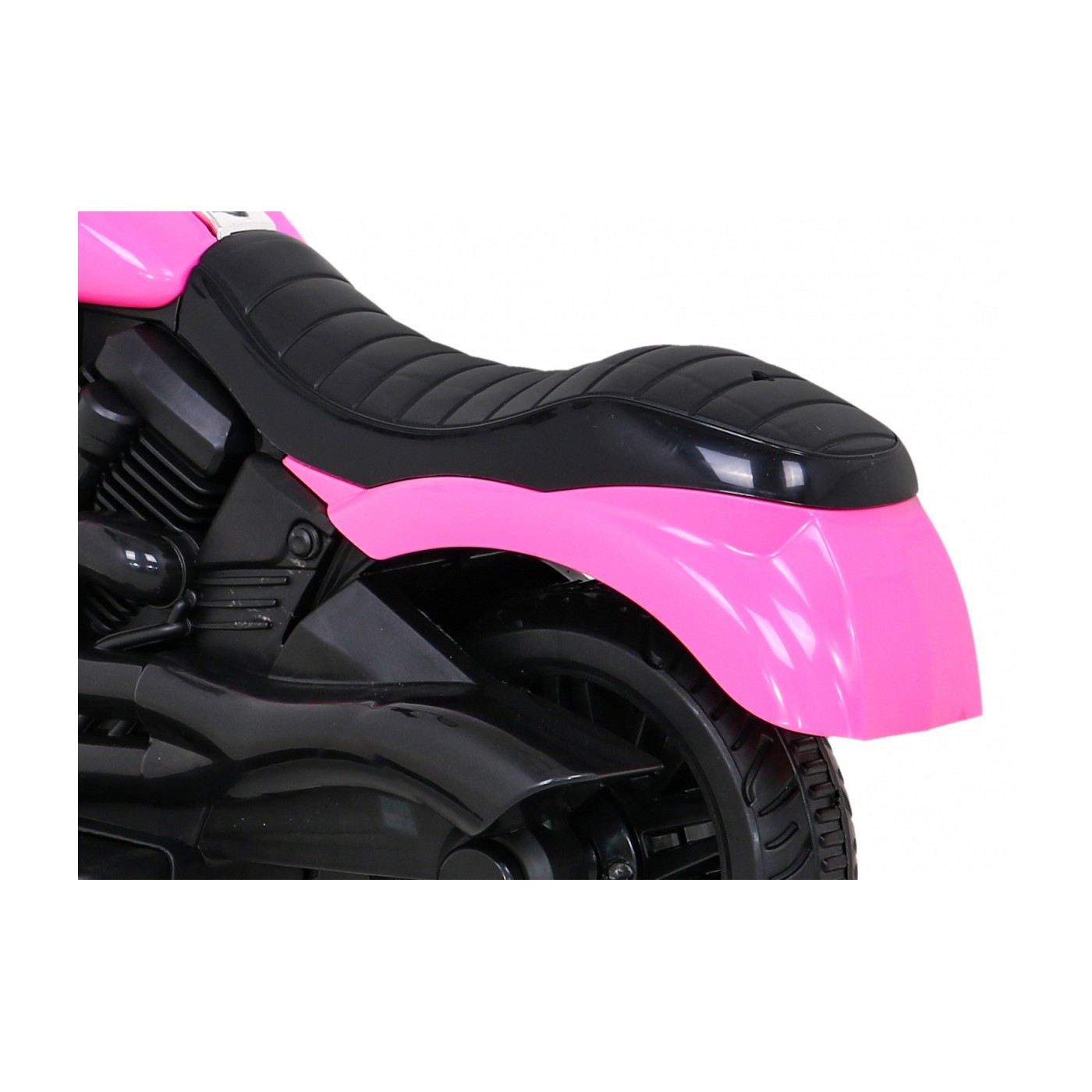 Motorka Chopper V-Max na batériu pre deti Ružový + Melódie Klaxon + Svetlo + Pomocné kolesá