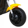 Motorka Chopper V-Max na batériu pre deti Žltý + Melódie Klaxon + Svetlo + Pomocné kolesá