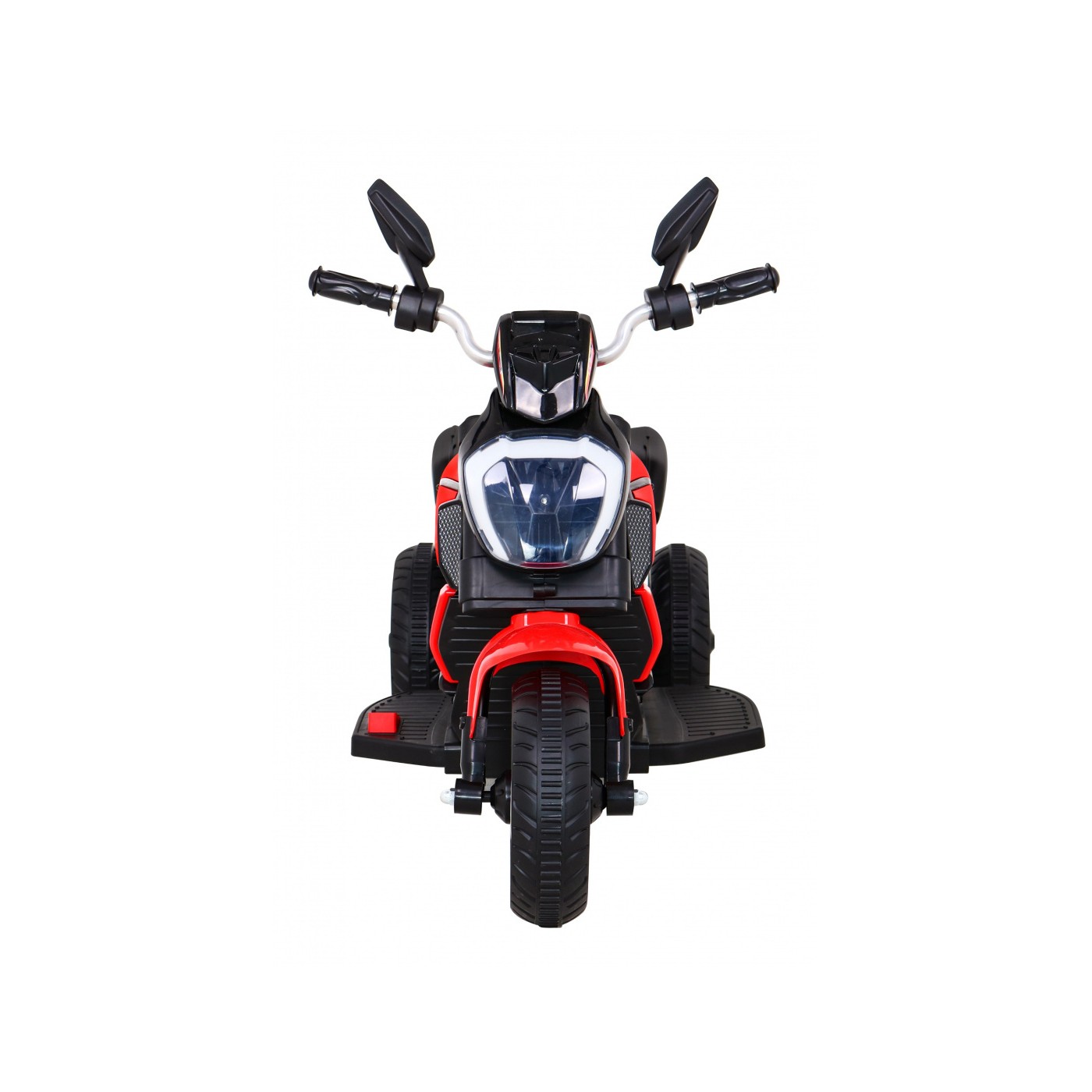 Motorka Fast Tourist na batériu pre deti Červený + Audio + Svetlá + Ekokoža