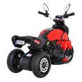 Motorka Fast Tourist na batériu pre deti Červený + Audio + Svetlá + Ekokoža