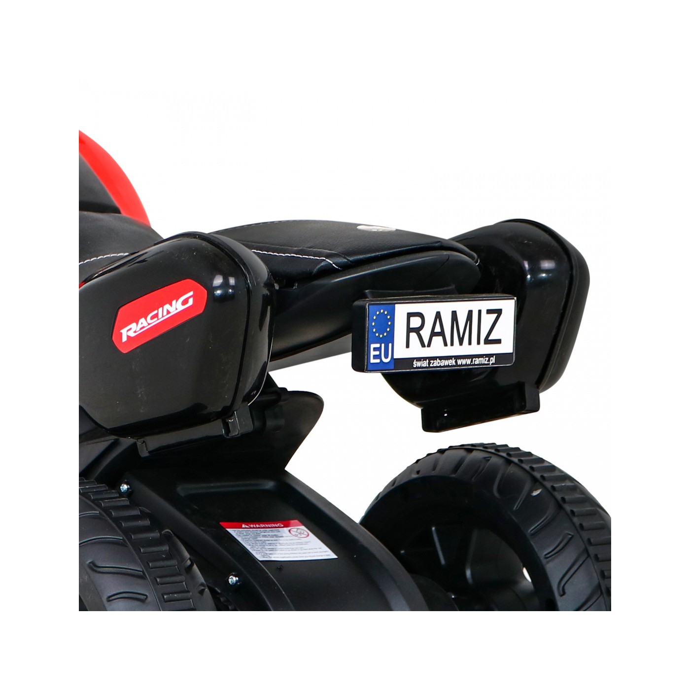 Motorka Fast Tourist na batériu pre deti Červený + Audio + Svetlá + Ekokoža