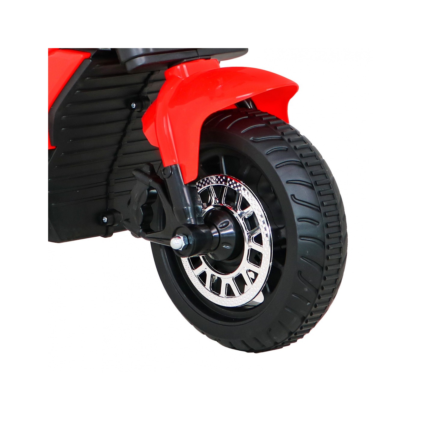 Motorka Fast Tourist na batériu pre deti Červený + Audio + Svetlá + Ekokoža