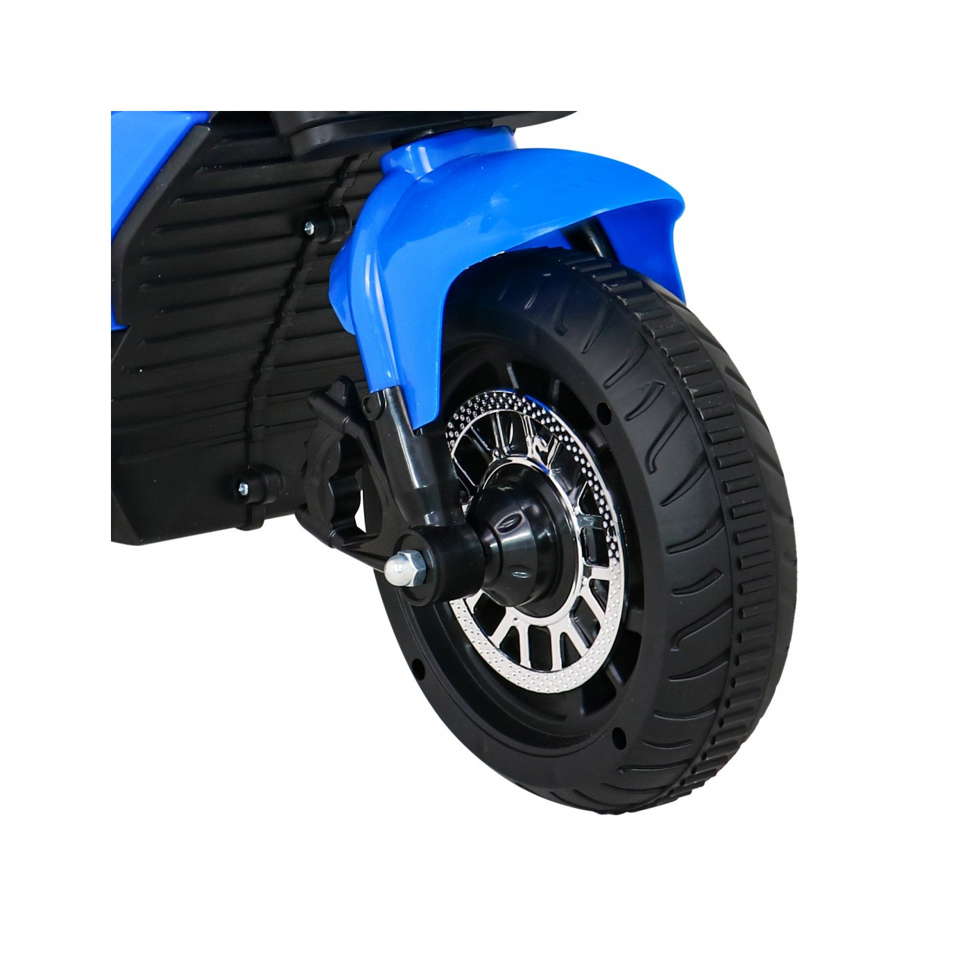 Motorka Fast Tourist na batériu pre deti Modrý + Audio + Svetlá + Ekokoža