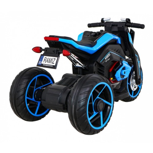 Motorka Future na batériu pre deti Modrý + Panel audio + Pomalý štart + Kolesá EVA