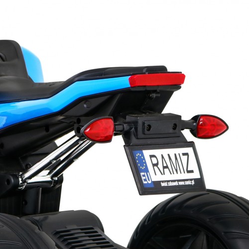 Motorka Future na batériu pre deti Modrý + Panel audio + Pomalý štart + Kolesá EVA