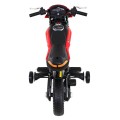 Motorka Night Rider na batériu pre deti Červený + Pomocné kolesá + MP3 USB + Plyn v rukoväti