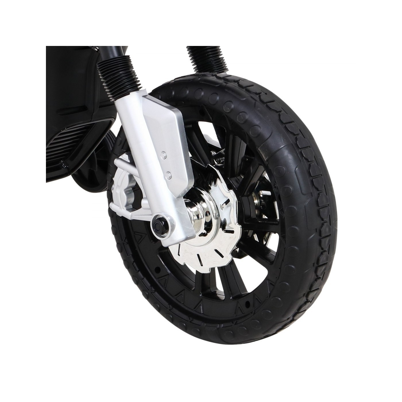 Motorka Night Rider na batériu pre deti Modrý + Pomocné kolesá + MP3 USB + Plyn v rukoväti