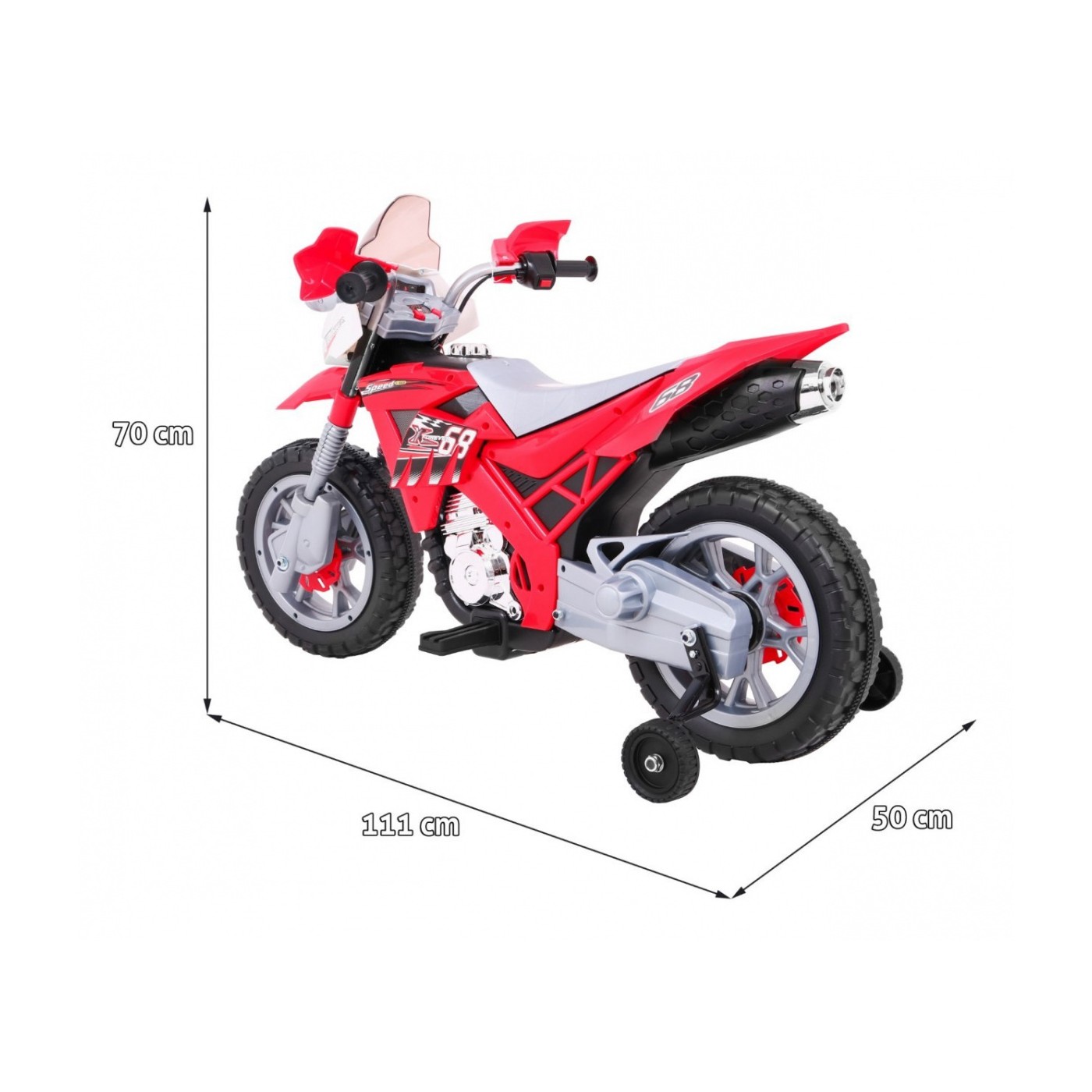 Motorka Cross Červený