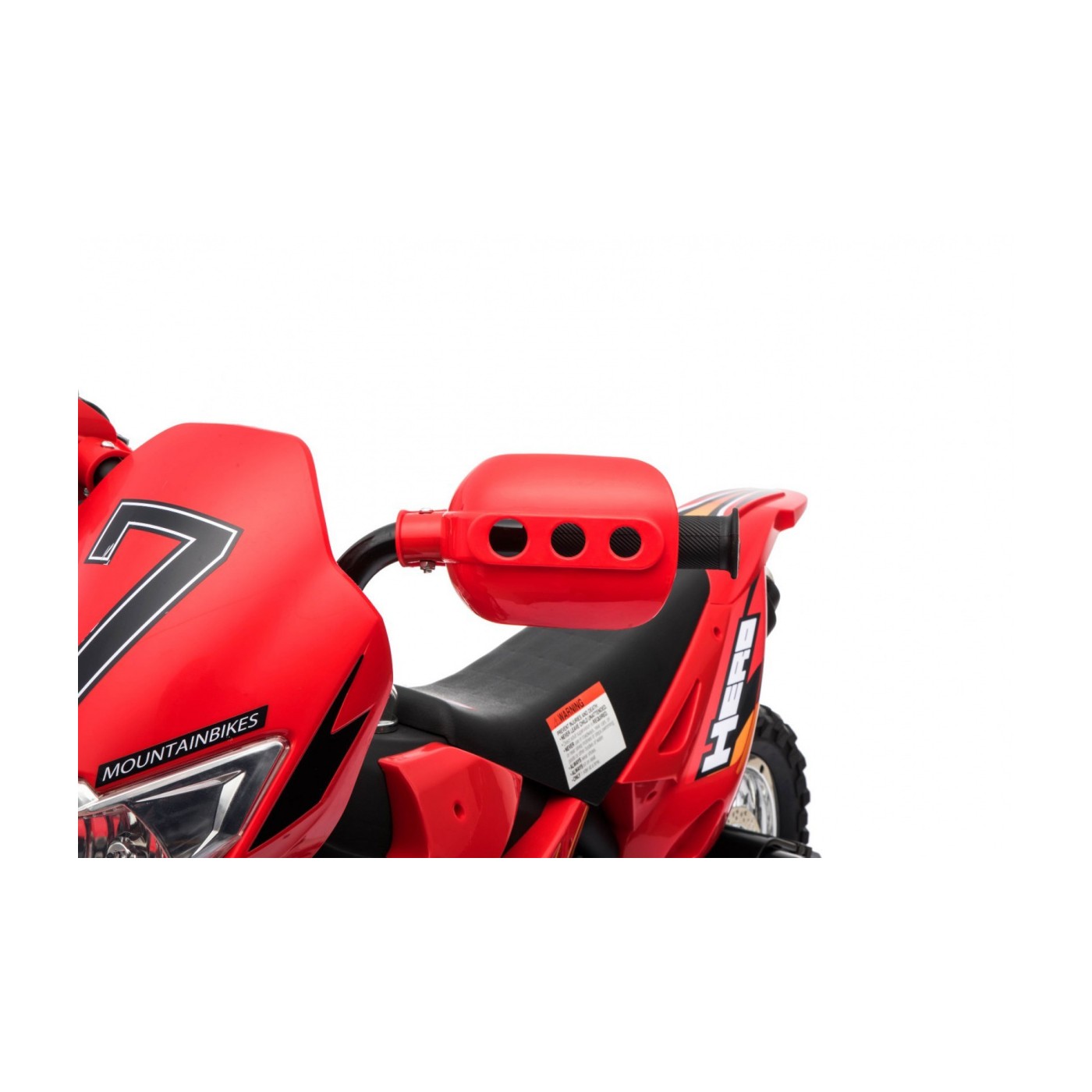 Motorka Cross pre deti Vozidlo na batériu Červený + Pomocné kolesá + Zvuky LED