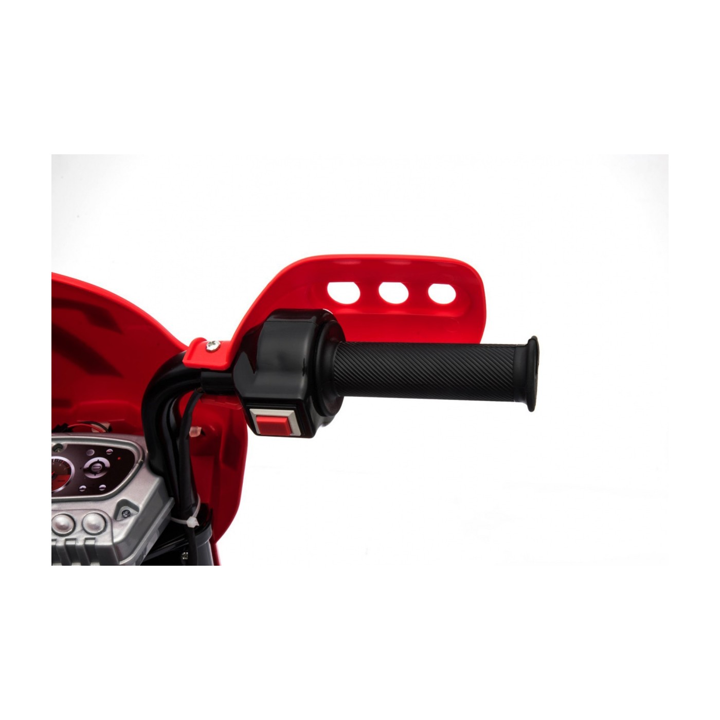 Motorka Cross pre deti Vozidlo na batériu Červený + Pomocné kolesá + Zvuky LED