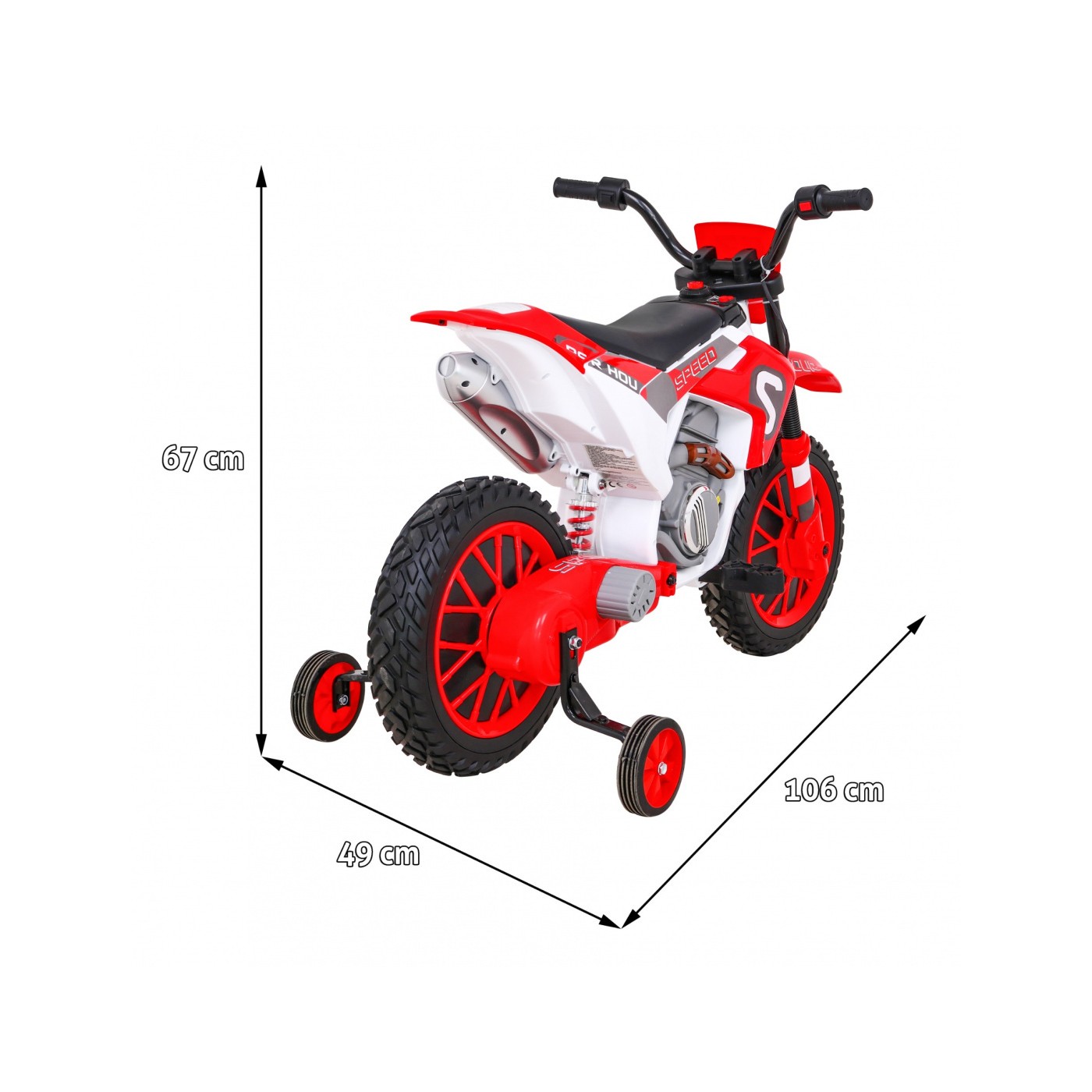 Motorka Cross Super Speed Červený