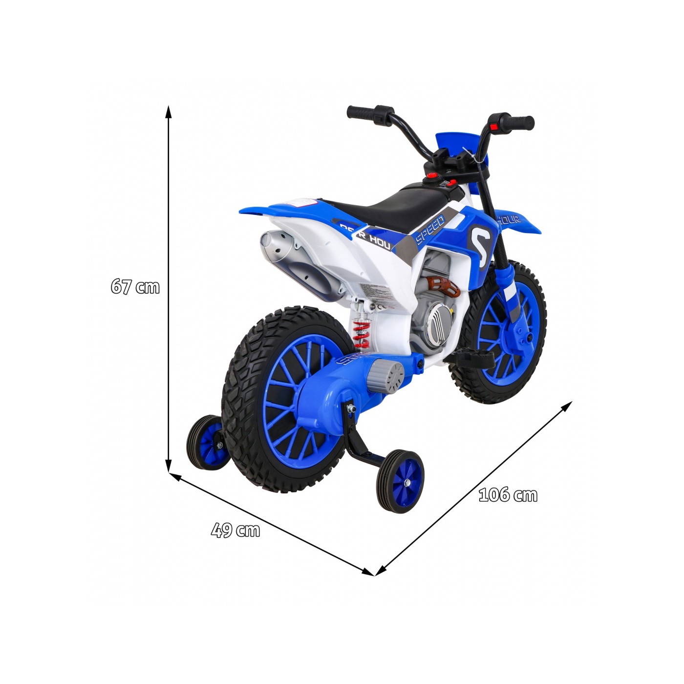 Motorka Cross Super Speed Modrý