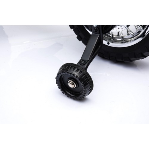 Motorka Cross pre deti Vozidlo na batériu Zelený + Pomocné kolesá + Zvuky LED