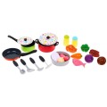 Farebná sada na varenie pre deti 3+ Hrnce + Hračkové jedlo + Kuchynské príslušenstvo 22 ks.