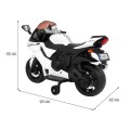 Motorka R1 Superbike elektrický pre deti Biely + Pomocné kolesá + Klaksón + Svetlá LED