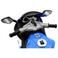 Motorka R1 Superbike elektrický pre deti Modrý + Pomocné kolesá + Klaksón + Svetlá LED