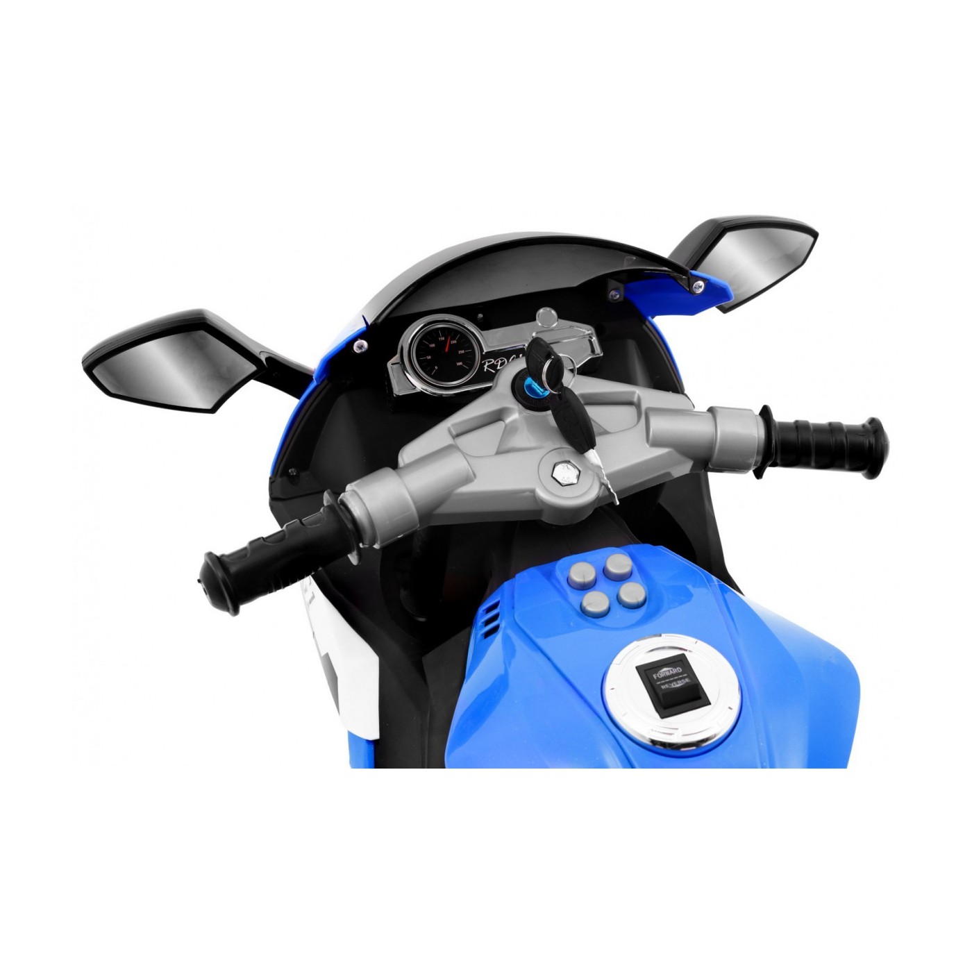 Motorka R1 Superbike elektrický pre deti Modrý + Pomocné kolesá + Klaksón + Svetlá LED