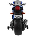 Motorka R1 Superbike elektrický pre deti Modrý + Pomocné kolesá + Klaksón + Svetlá LED