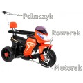 Motorka elektrická Bicykel Penová rukoväť na tlačenie 3v1 pre deti Oranžová + Audio LED