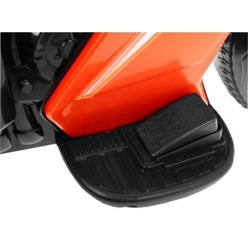 Motorka elektrická Bicykel Penová rukoväť na tlačenie 3v1 pre deti Oranžová + Audio LED