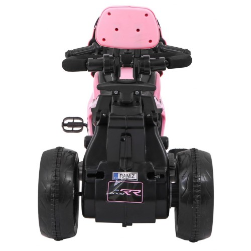 Motorka Bicykel Tlačná rukoväť Ružová