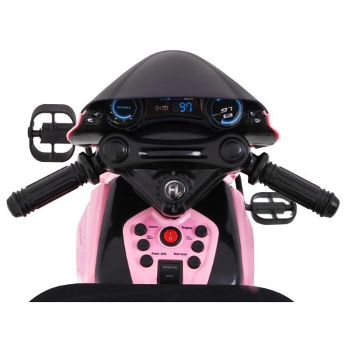 Motorka Bicykel Tlačná rukoväť Ružová