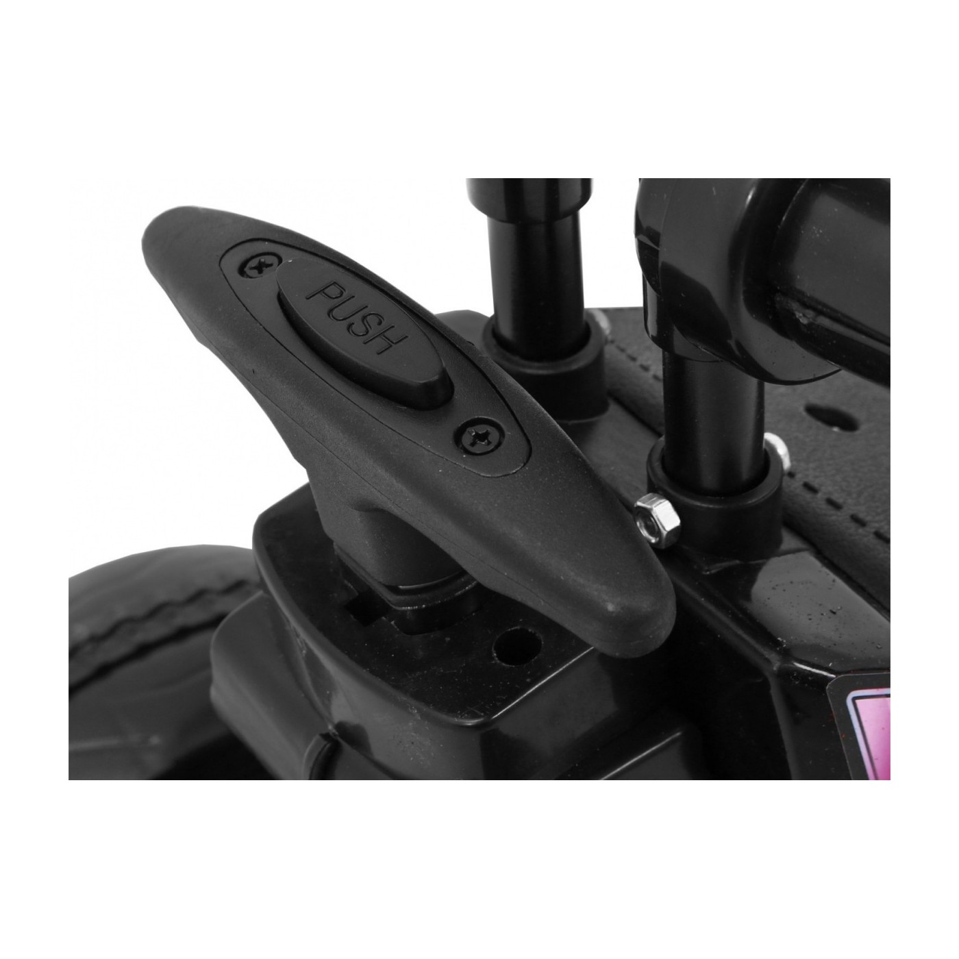 Motorka Bicykel Tlačná rukoväť Ružová