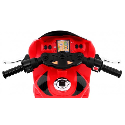 Motorka Trojkolka RR1000 elektrická pre deti Červená + Zvončeky + Svetlá + Úložný priestor