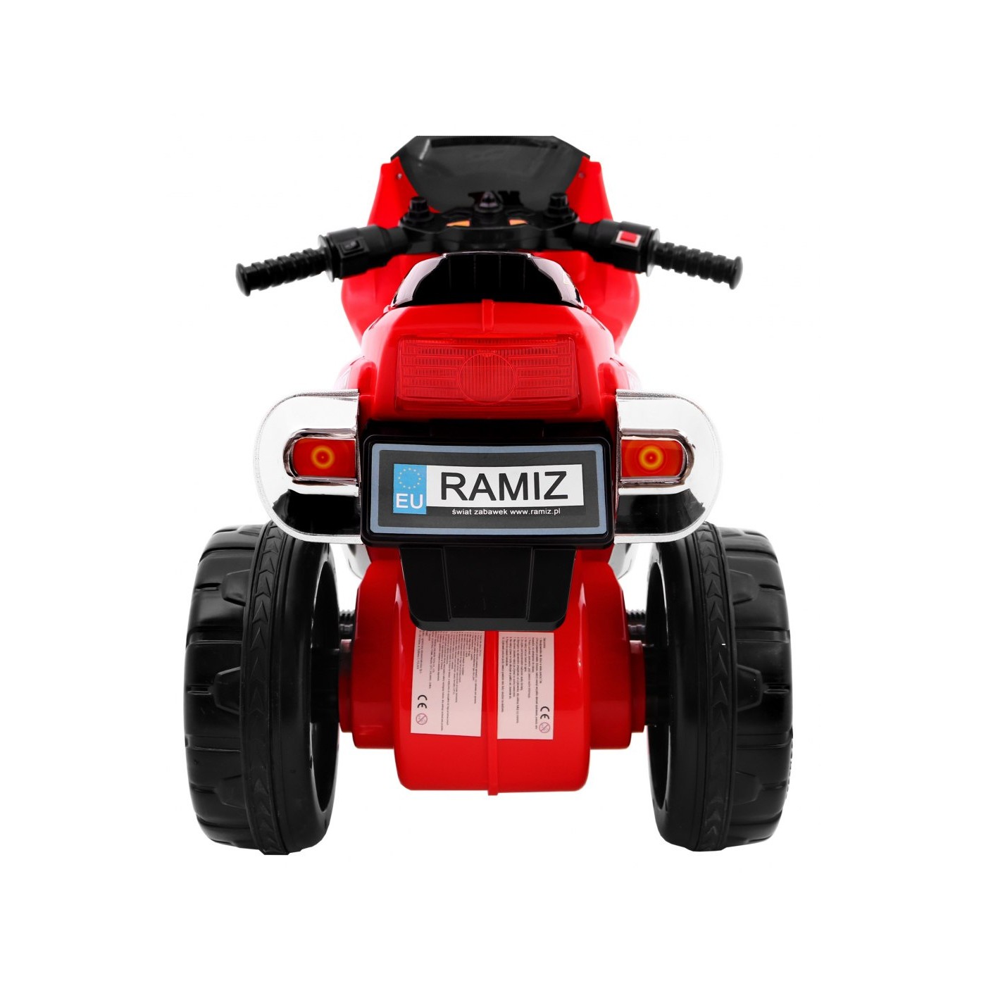 Motorka Trojkolka RR1000 elektrická pre deti Červená + Zvončeky + Svetlá + Úložný priestor