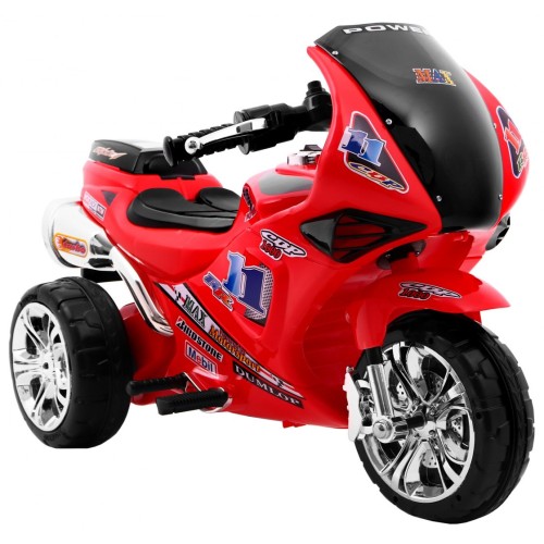 Motorka Trojkolka RR1000 elektrická pre deti Červená + Zvončeky + Svetlá + Úložný priestor