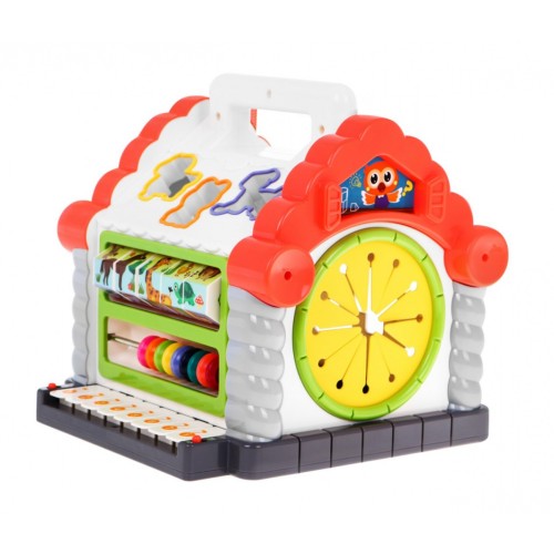 Interaktívny Domček senzorický pre deti 18m+ Hračka pre raný vývoj + Triedič tvarov + Pianíno + Počítadlo