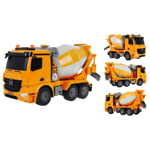 Miešačka Mercedes-Benz Arocs pre deti 6+ Diaľkovo ovládaný model 1:20 Zvuky Svetlá