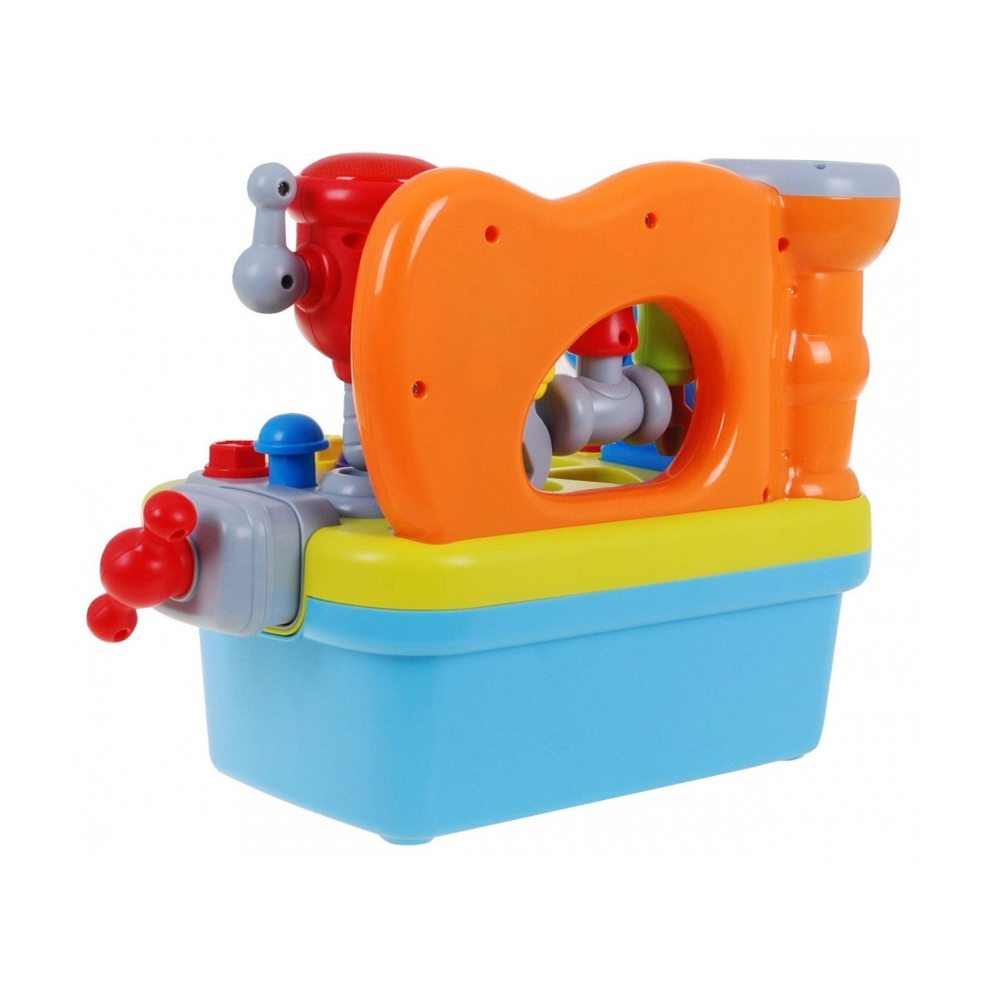 Viacfunkčná Senzorická dielňa pre deti 18m+ Hrkálka + Triedič tvarov + Zvuky Svetlá