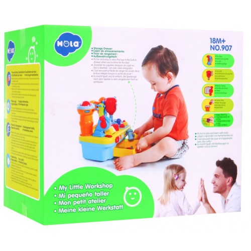 Viacfunkčná Senzorická dielňa pre deti 18m+ Hrkálka + Triedič tvarov + Zvuky Svetlá