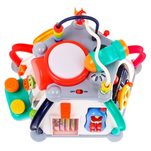 Multikocka senzorická pre deti 18m+ Interaktívne funkcie + 20 mini hračiek + Mikrofón Bubon Volant Prepletanie Akvárium