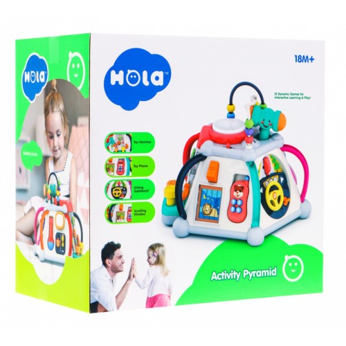 Multikocka senzorická pre deti 18m+ Interaktívne funkcie + 20 mini hračiek + Mikrofón Bubon Volant Prepletanie Akvárium