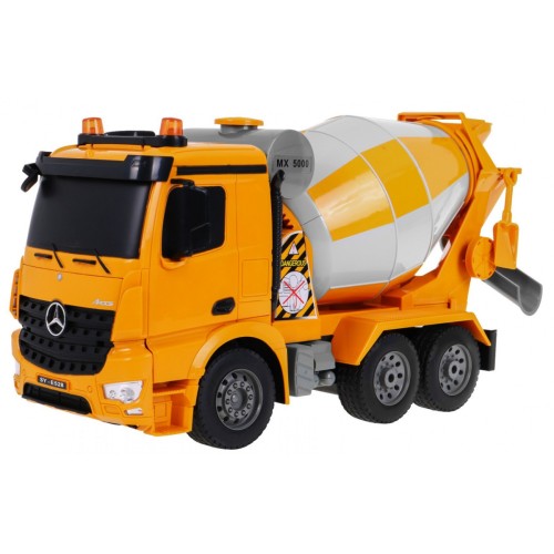 Miešačka Mercedes-Benz Arocs pre deti 6+ Diaľkovo ovládaný model 1:20 Zvuky Svetlá