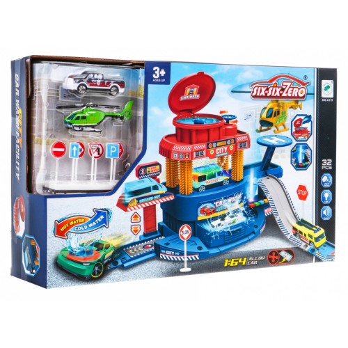 Interaktívna Autoumývareň pre deti 3+ Autíčko meniace farbu + Šmýkačka + Výťah